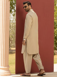 Beige Kameez Shalwar - ALWA-KS-289