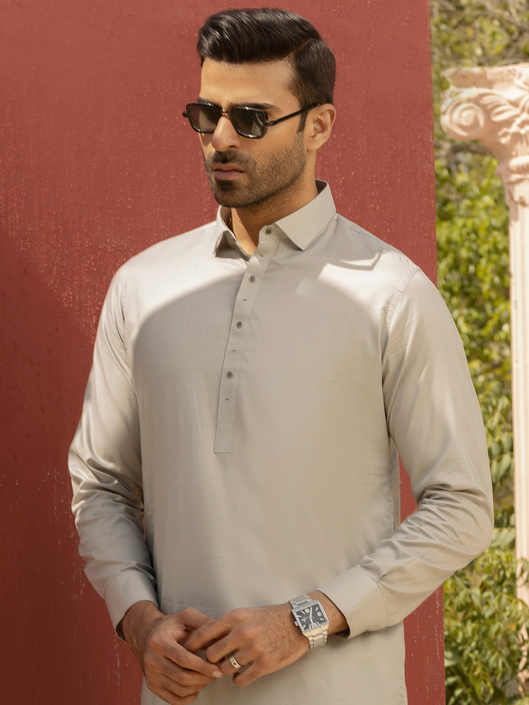 Grey Kameez Shalwar - ALWA-KS-290