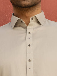 Grey Kameez Shalwar - ALWA-KS-290