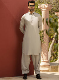 Grey Kameez Shalwar - ALWA-KS-290