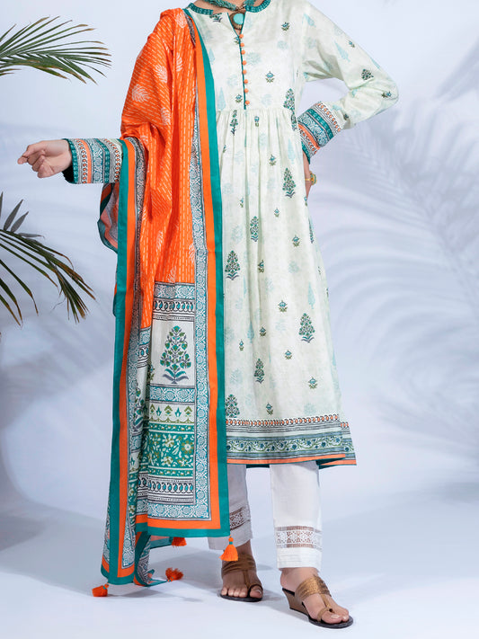 Sage Green Lawn 2 Piece Unstitched - ALP-2PS-1318