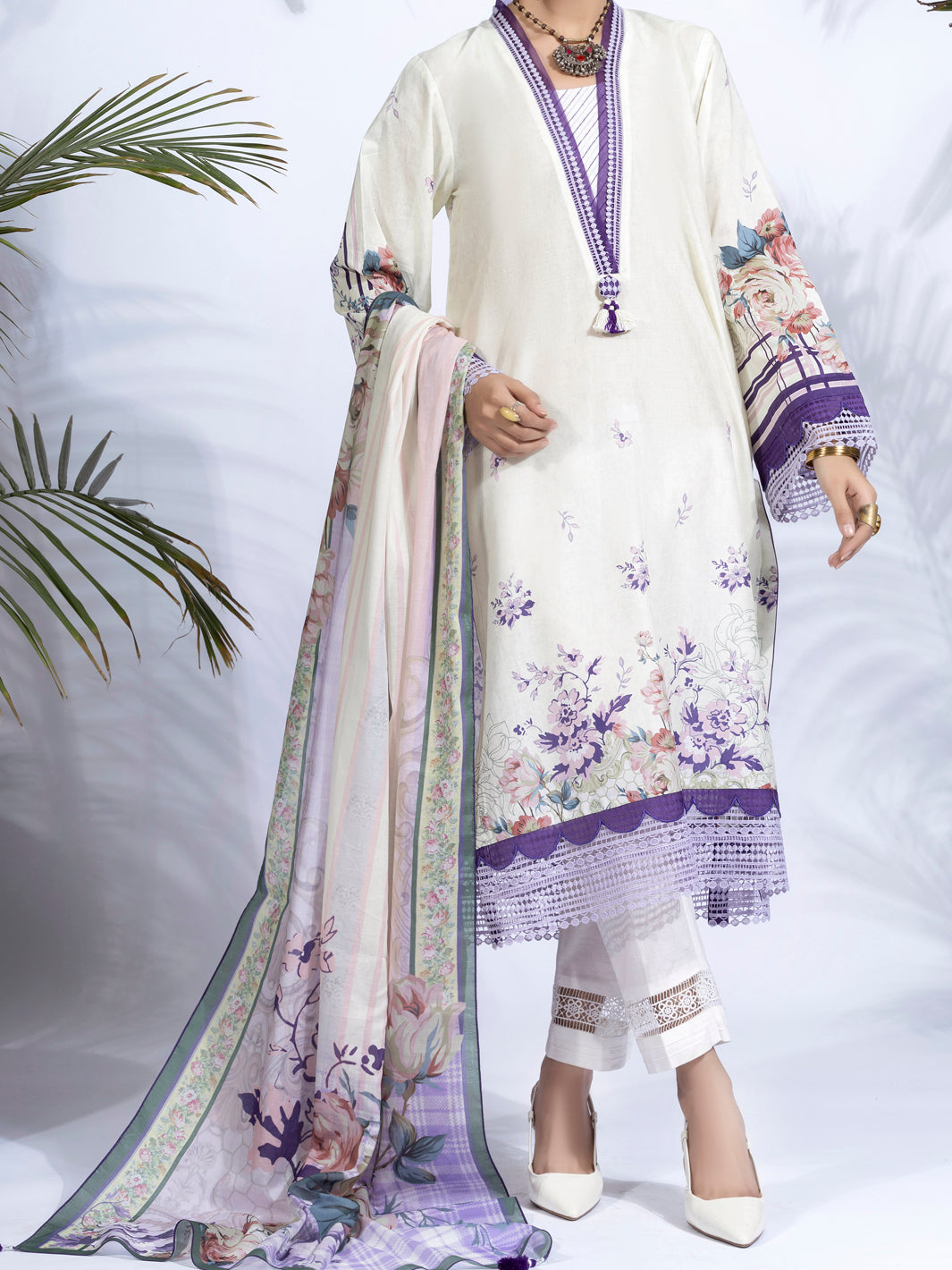 Ivory Lawn 2Pc Unstitched - ALP-2PS-1319
