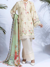 Cream Lawn 2Pc Unstitched - ALP-2PS-1323