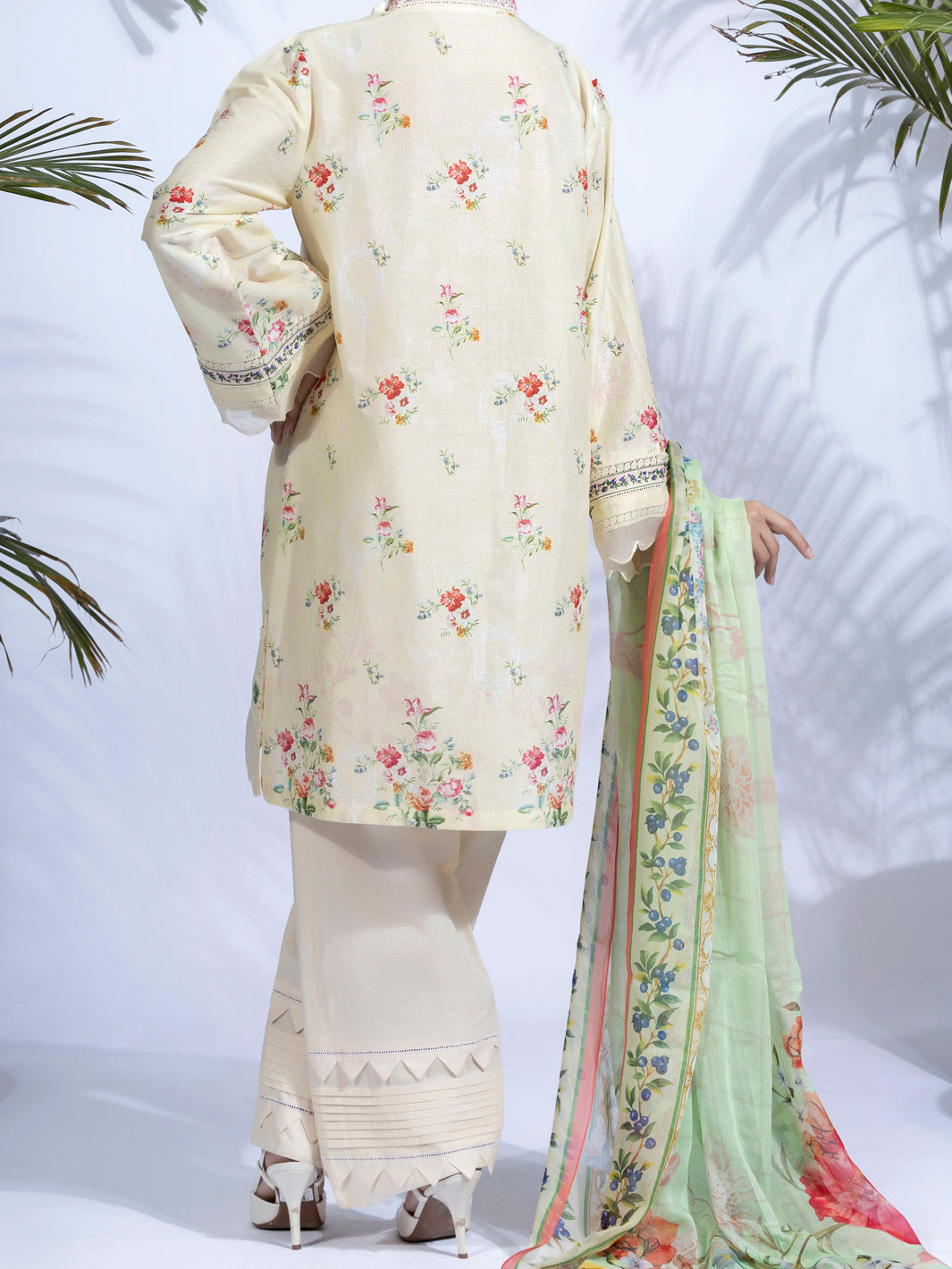 Cream Lawn 2Pc Unstitched - ALP-2PS-1323