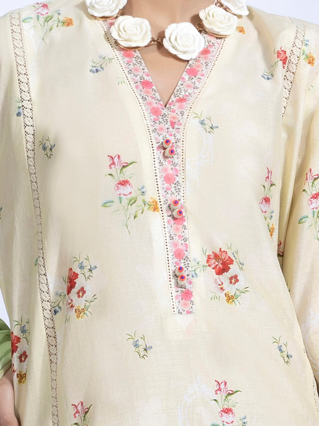 Cream Lawn 2Pc Unstitched - ALP-2PS-1323