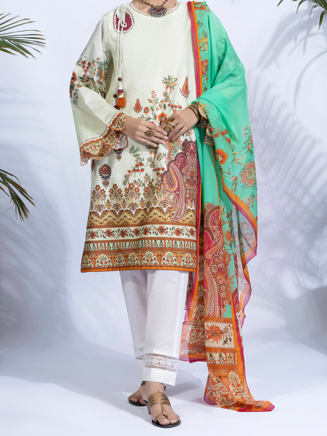 Ivory Lawn 2Pc Unstitched - ALP-2PS-1325