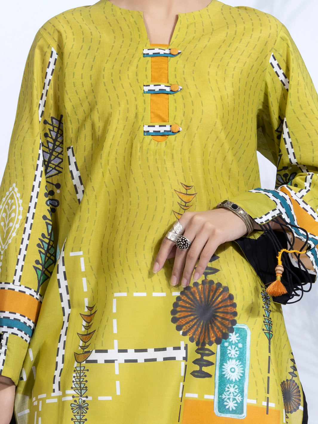 Lime Lawn Green 2Pc Unstitched - ALP-2PS-1330