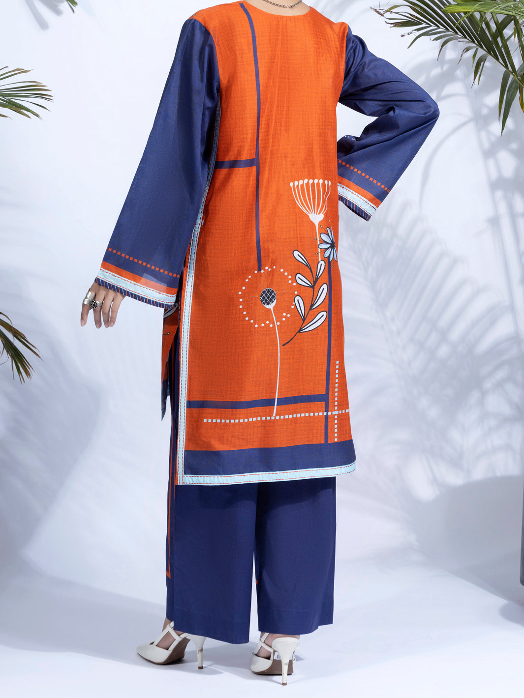 Orange Lawn 2Pc Unstitched - ALP-2PS-1331