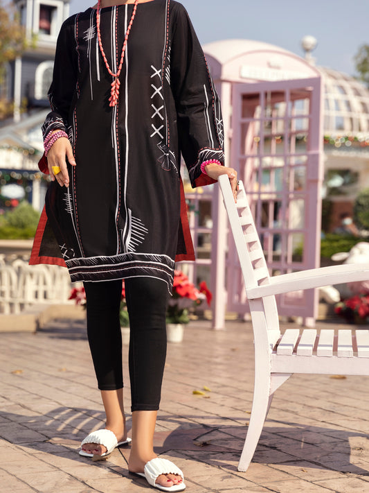 Black Lawn Tunic - ALP-LK-1338