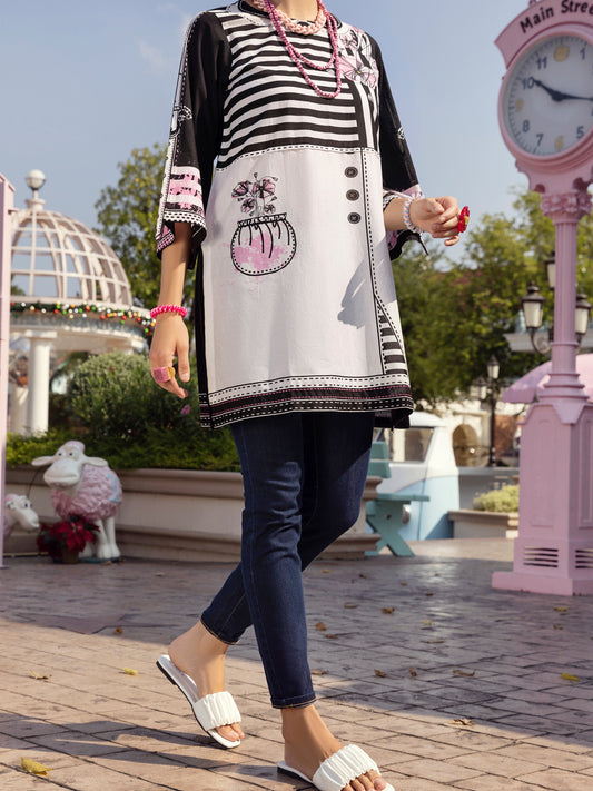 Black Lawn Tunic - ALP-LK-1340