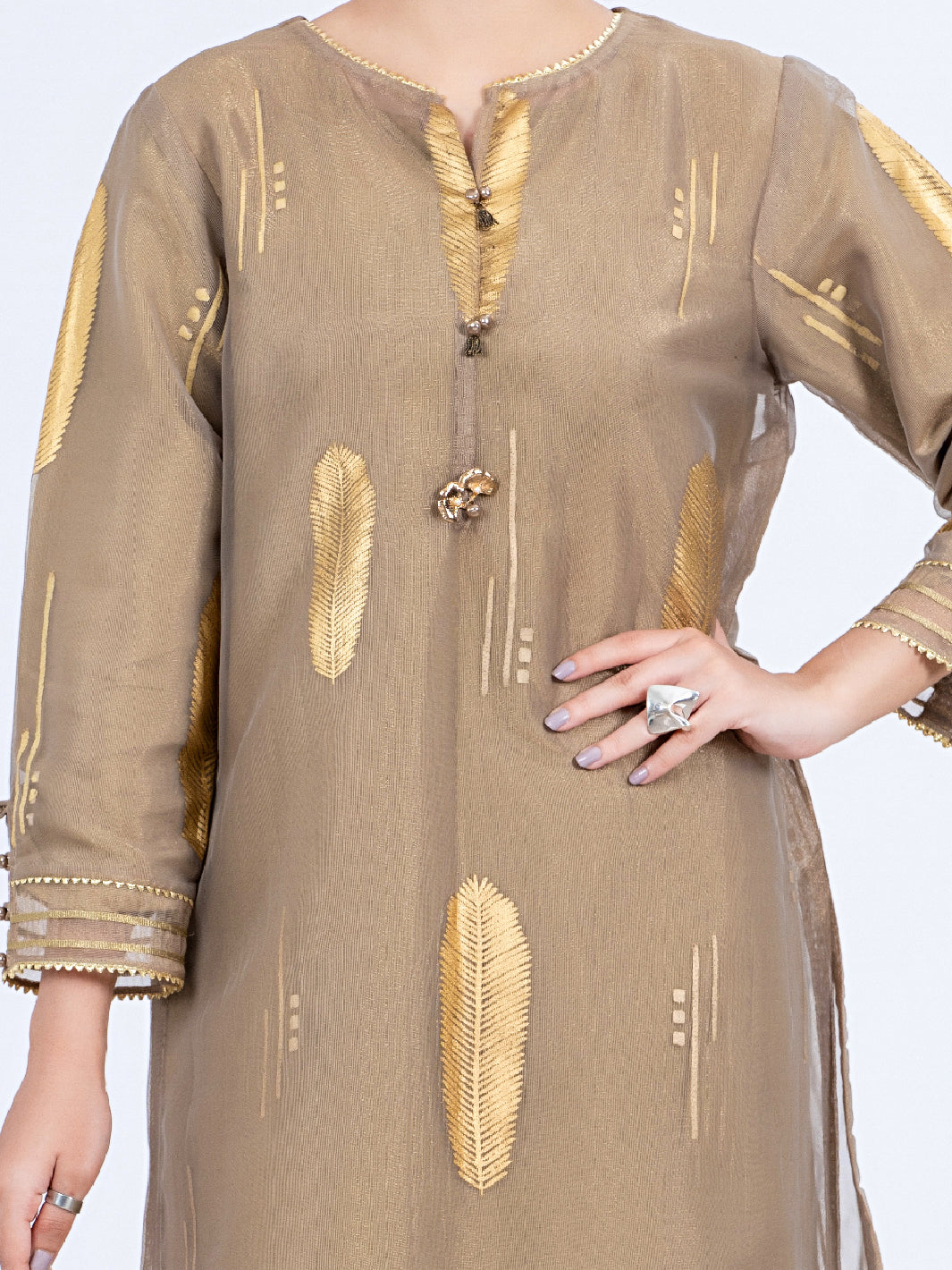 Golden Net Tunic - ALP-LK-1348