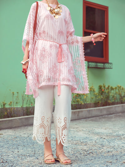 Pink Khaddi Net Tunic - ALP-LK-1352