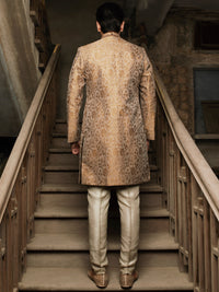 Beige Blended Sherwani - AL-SW-135