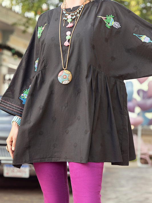 Black Dobby Tunic - ALP-LK-1360