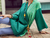 Green Dobby Tunic - ALP-LK-1362