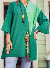 Green Dobby Tunic - ALP-LK-1362