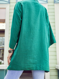 Green Dobby Tunic - ALP-LK-1362