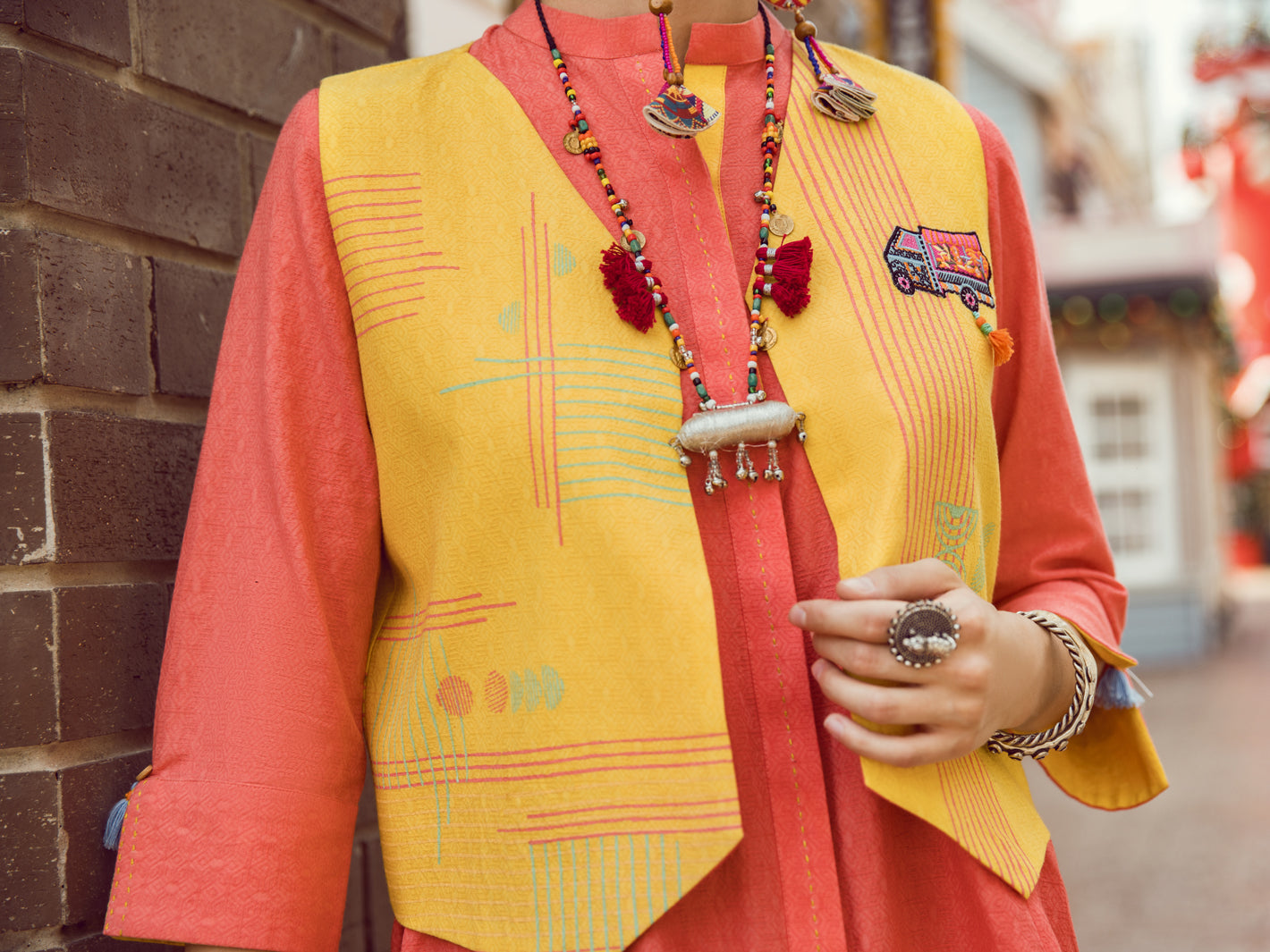 Pink Dobby Tunic - ALP-LK-1363