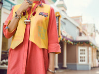 Pink Dobby Tunic - ALP-LK-1363