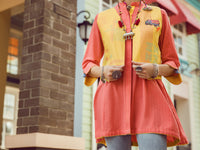 Pink Dobby Tunic - ALP-LK-1363