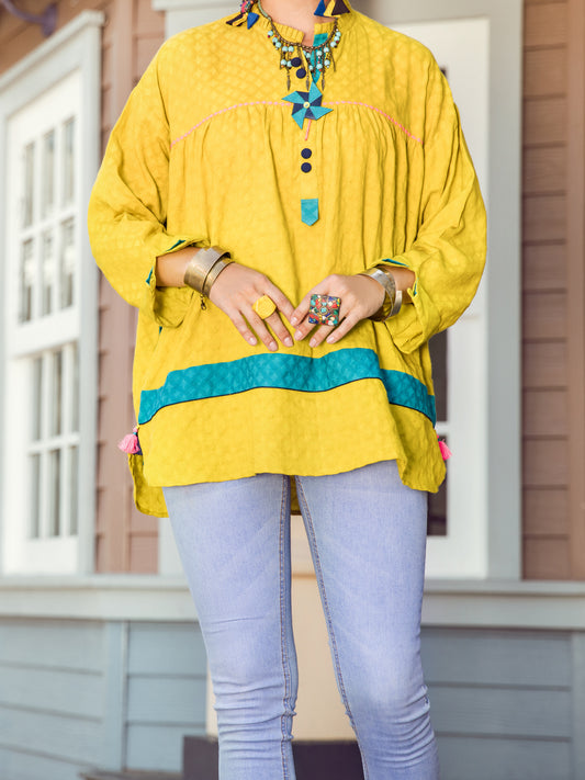 Lime Dobby Tunic - ALP-LK-1364