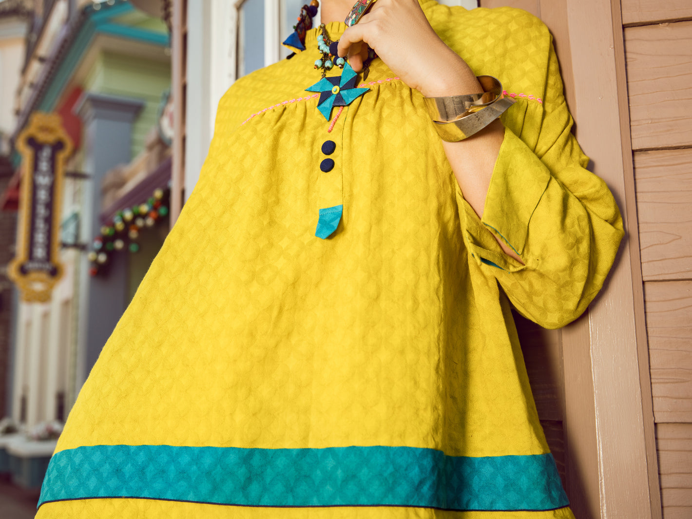 Lime Dobby Tunic - ALP-LK-1364