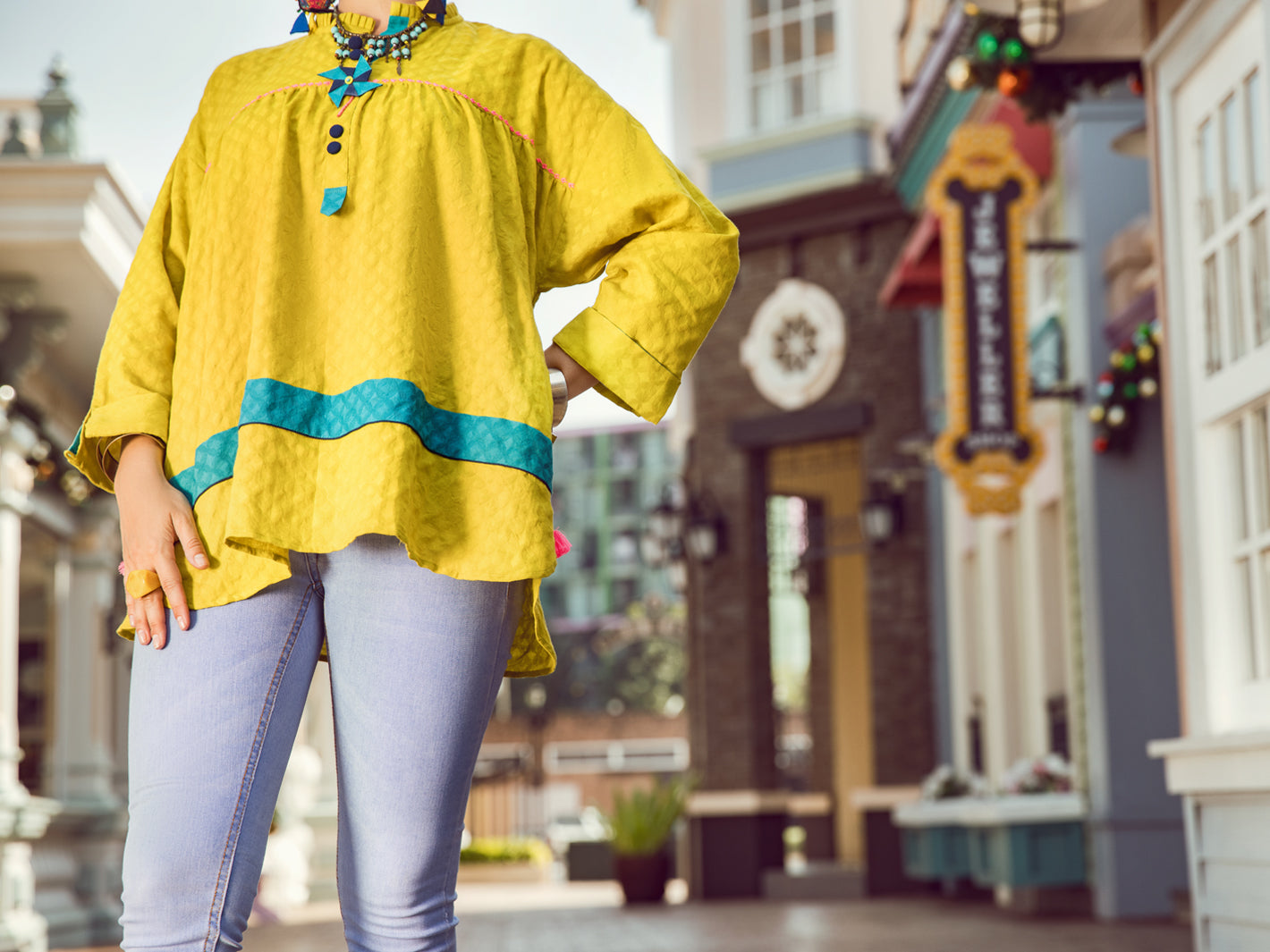 Lime Dobby Tunic - ALP-LK-1364