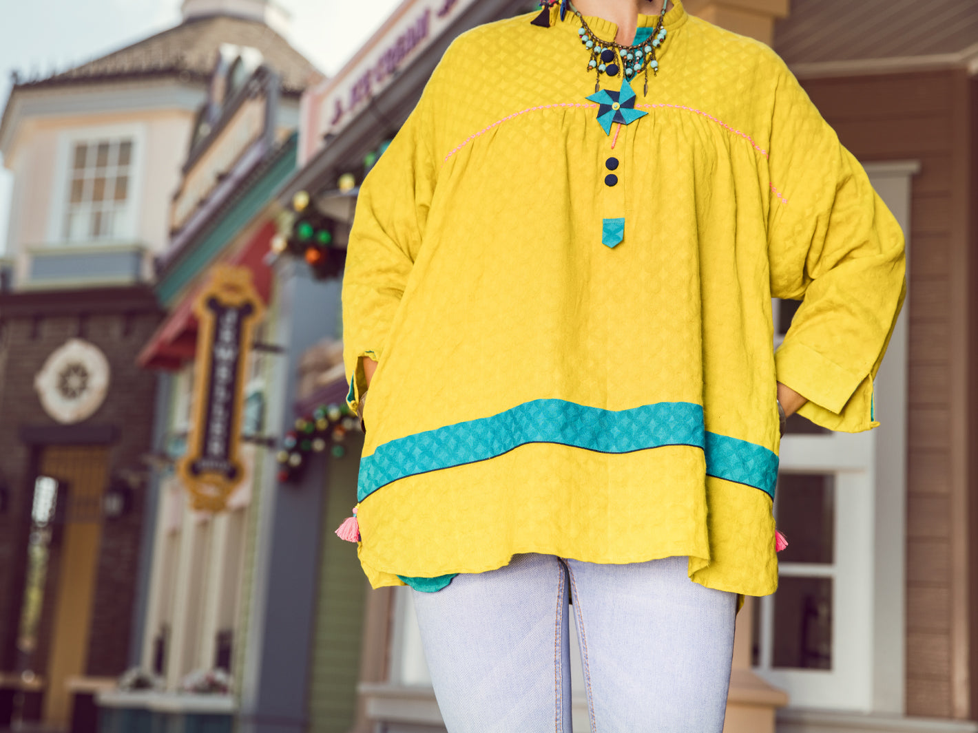 Lime Dobby Tunic - ALP-LK-1364