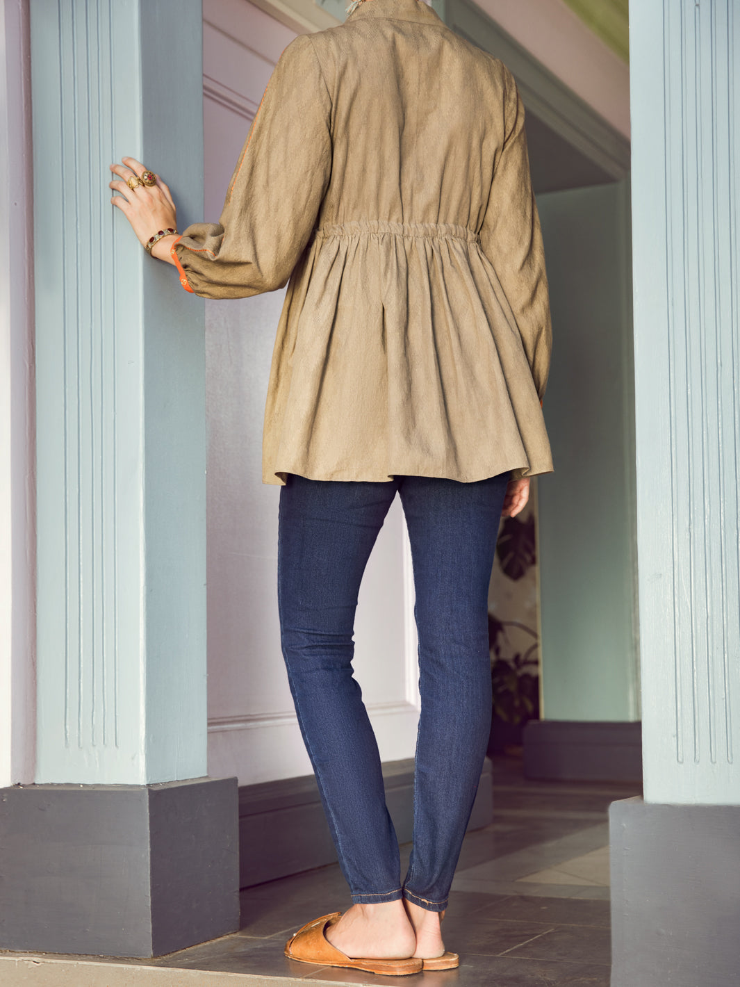 Army Green Dobby Tunic - ALP-LK-1365