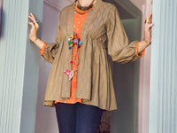 Army Green Dobby Tunic - ALP-LK-1365