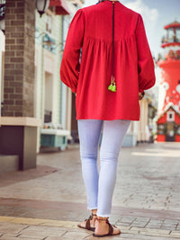 Red Dobby Tunic - ALP-LK-1366