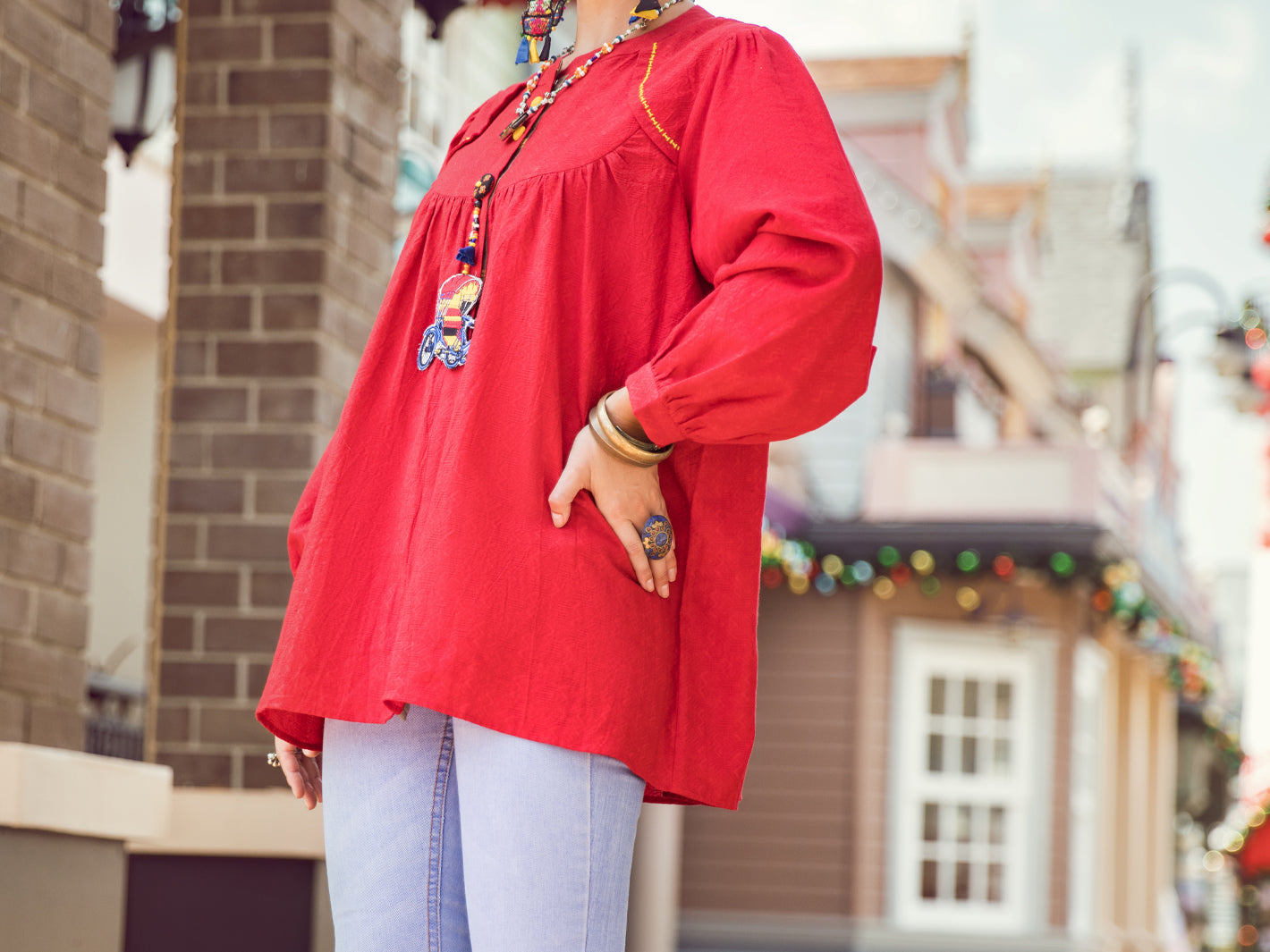 Red Dobby Tunic - ALP-LK-1366