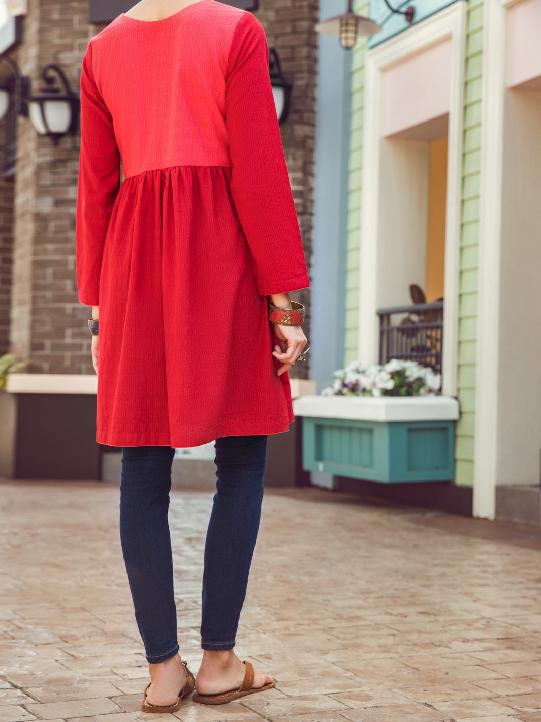 Maroon Dobby Tunic - ALP-LK-1367