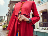 Maroon Dobby Tunic - ALP-LK-1367