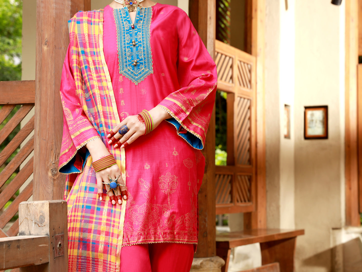 Fuchsia Lawn 3Pc Unstitched - ALP-3PS-1383