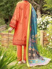 Orange Dobby 3Pc Stitched - ALP-3PS-1384