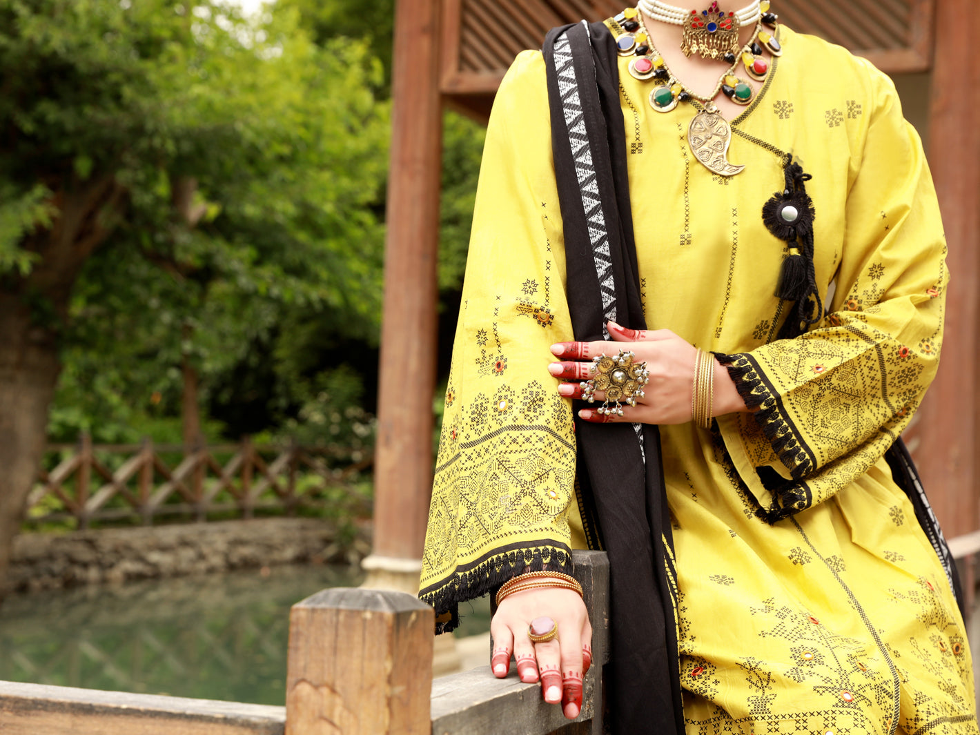 Lime Green Lawn 3Pc Unstitched - ALP-3PS-1385