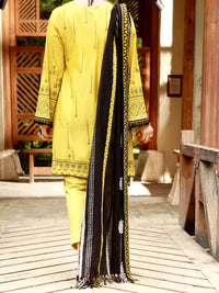 Lime Green Lawn 3Pc Unstitched - ALP-3PS-1385