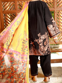Black Jacquard 3Pc Stitched - ALP-3PS-1386