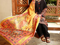 Black Jacquard 3Pc Stitched - ALP-3PS-1386