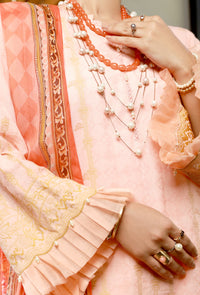 Pink Jacquard 3Pc Stitched - ALP-3PS-1393