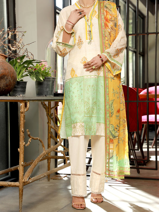 Peach Lawn 3Pc Stitched - ALP-3PS-1396