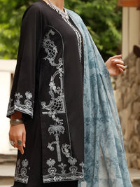 Black Lawn 3Pc Unstitched - ALP-3PS-1412