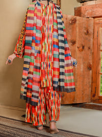 Orange Lawn 3Pc Stitched - ALP-3PS-1419