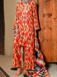 Orange Lawn 3Pc Stitched - ALP-3PS-1419