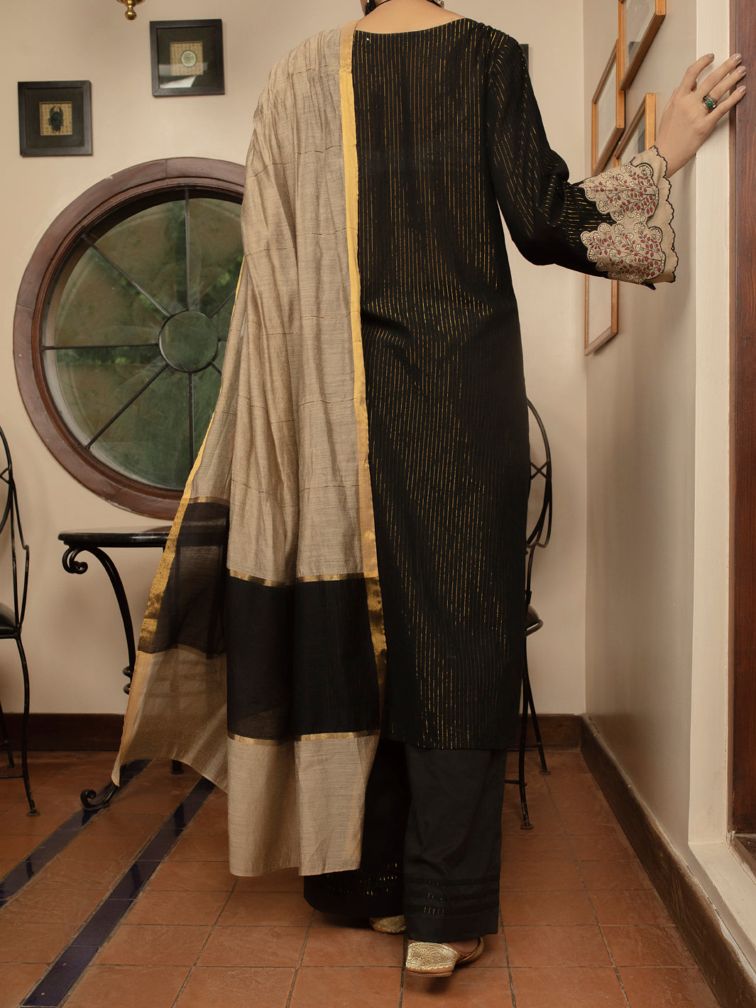 Black 3 Piece Stitched - ALP-3PS-1435