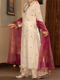 Off White 3Pc Stitched - ALP-3PS-1436