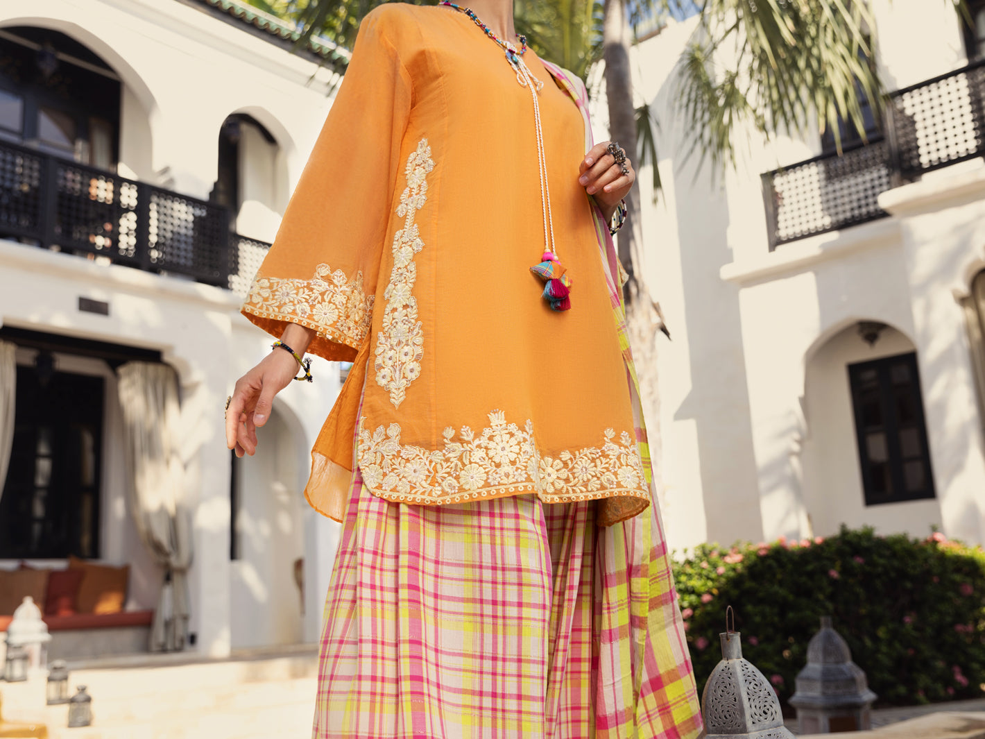 Peach Cotton Yarn-Dyed 3 Piece Unstitched - ALP-3PS-1438