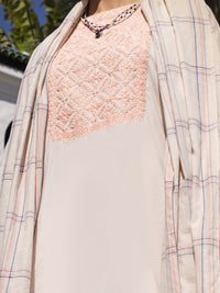 White Poly-Cotton 3 Piece Stitched - ALP-3PS-1439