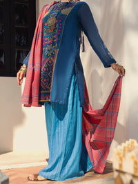 Blue Poly-Cotton 3 Piece Stitched - ALP-3PS-1440